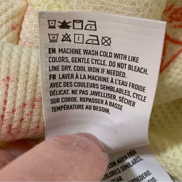 AMERICAN EAGLE OUTFITTERS Thermal Pajama Shorts Women XL Yellow Orange Sun. - Picture 5 of 9